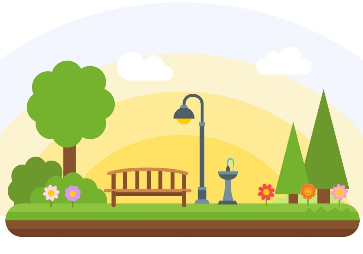 Парк для детей на прозрачном фоне