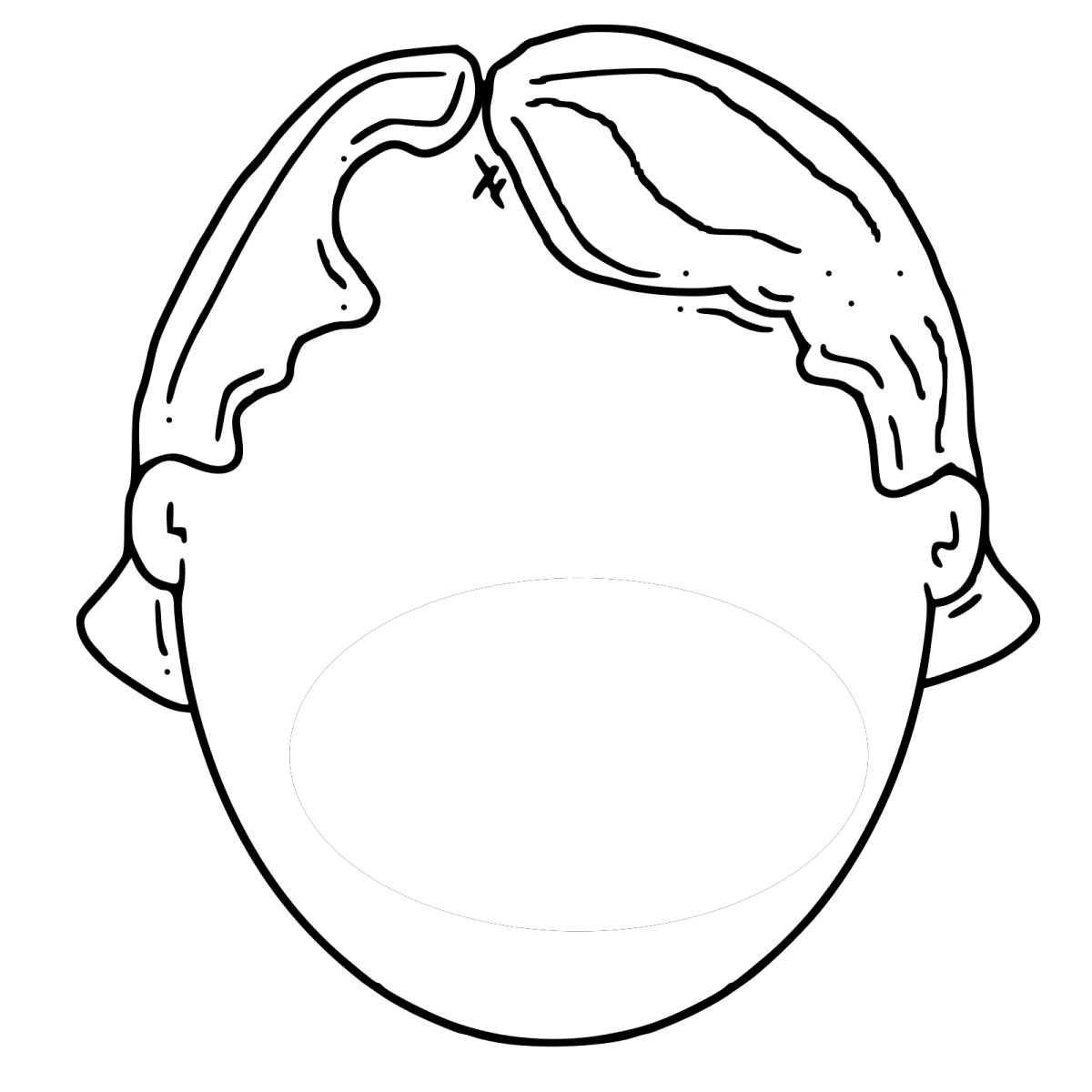 Лицо пустое раскраска