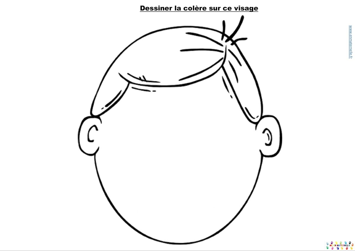 Лицо раскраска для детей