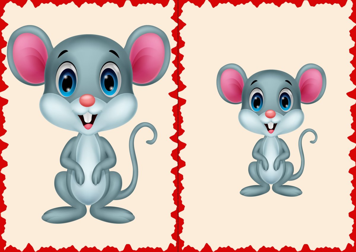 Мышонок выглядывает из за угла