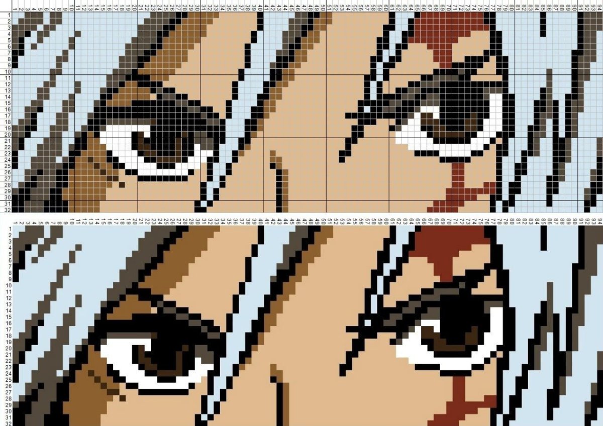 Тетрадь смерти Вышивание крестиком