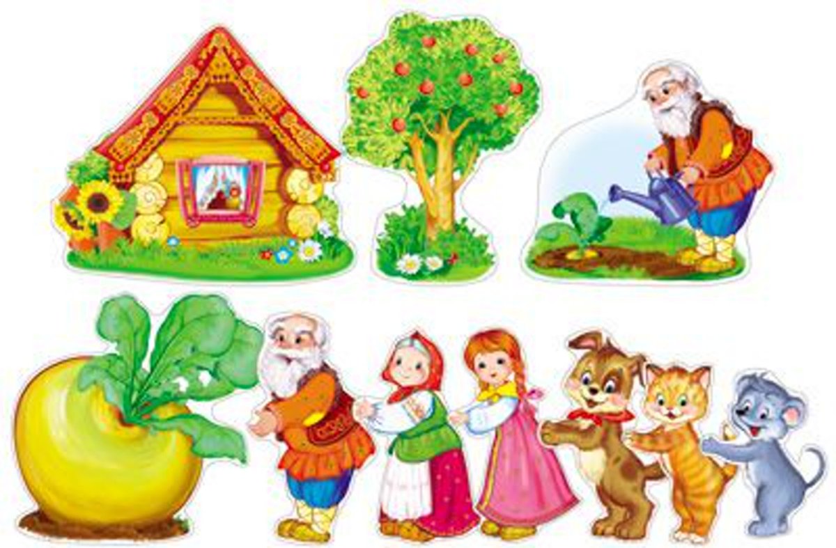 Герои сказки Репка для фланелеграфа