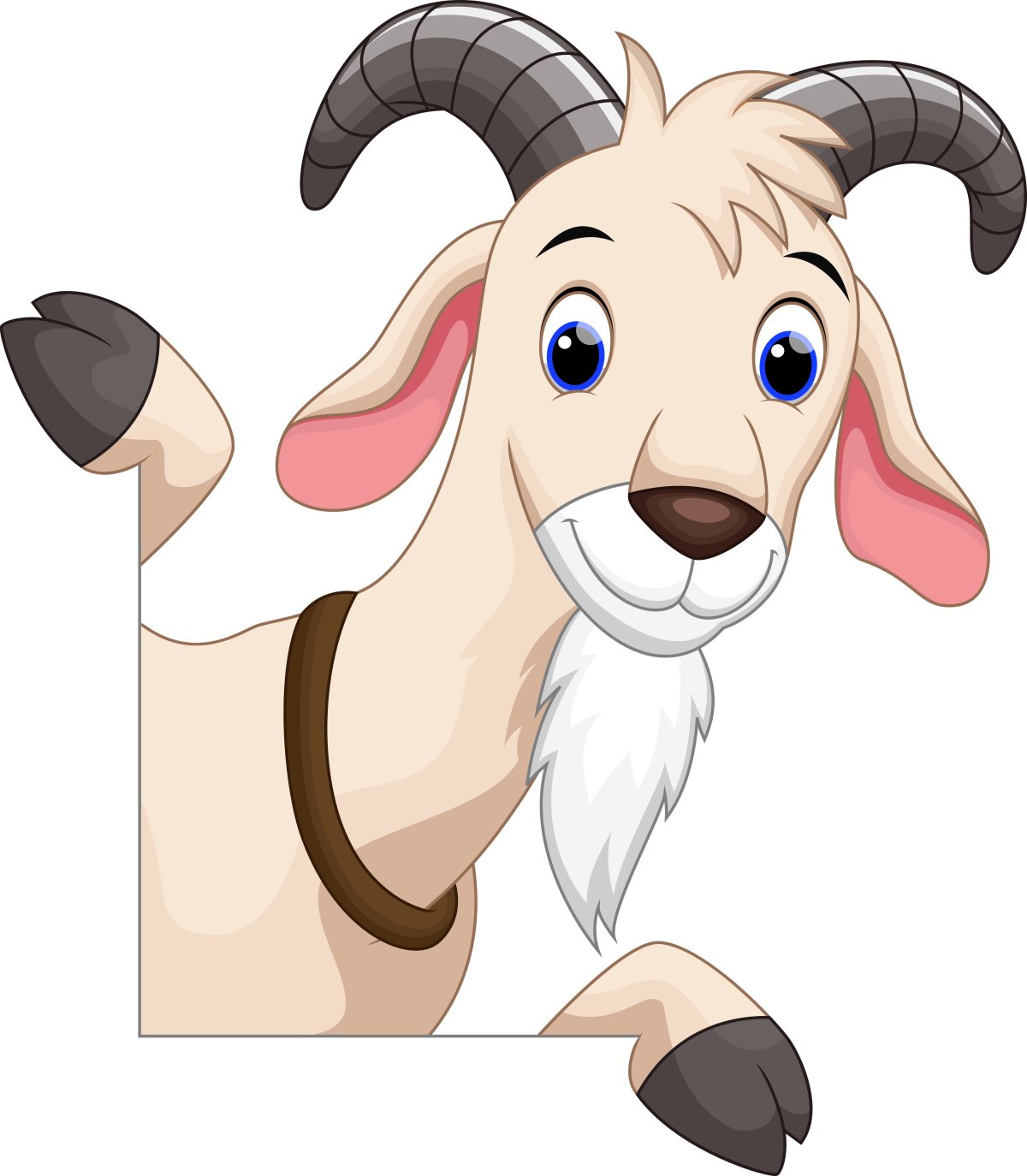 Коза в мультяшном стиле