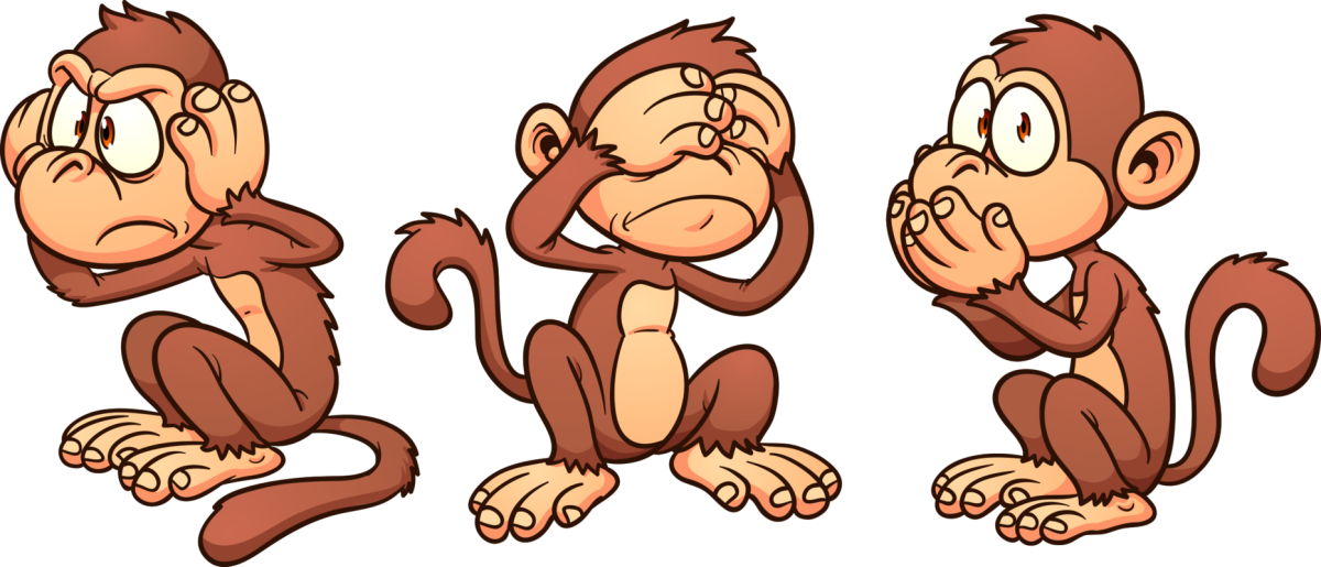 Обезьяна с закрытым ртом