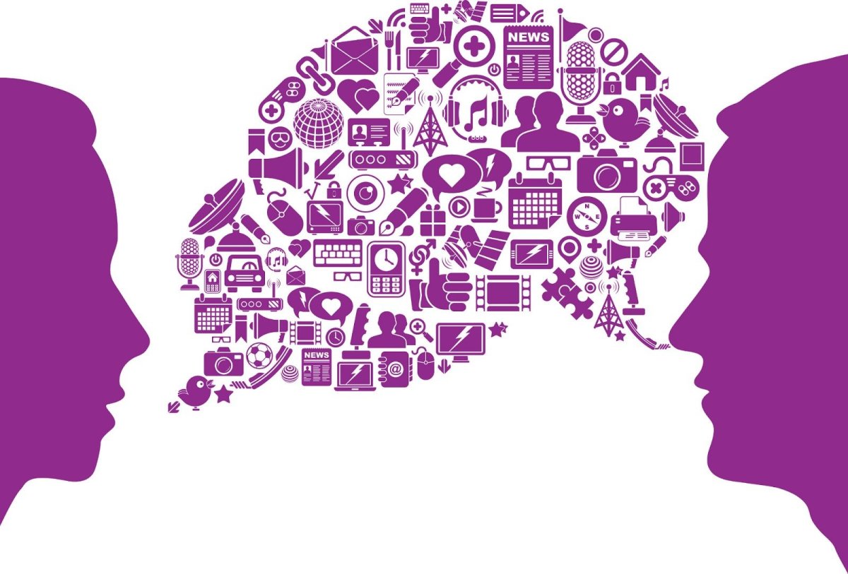 Общение людей на прозрачном фоне