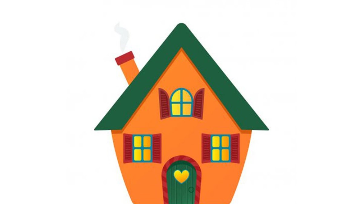 Домик игрушка вектор