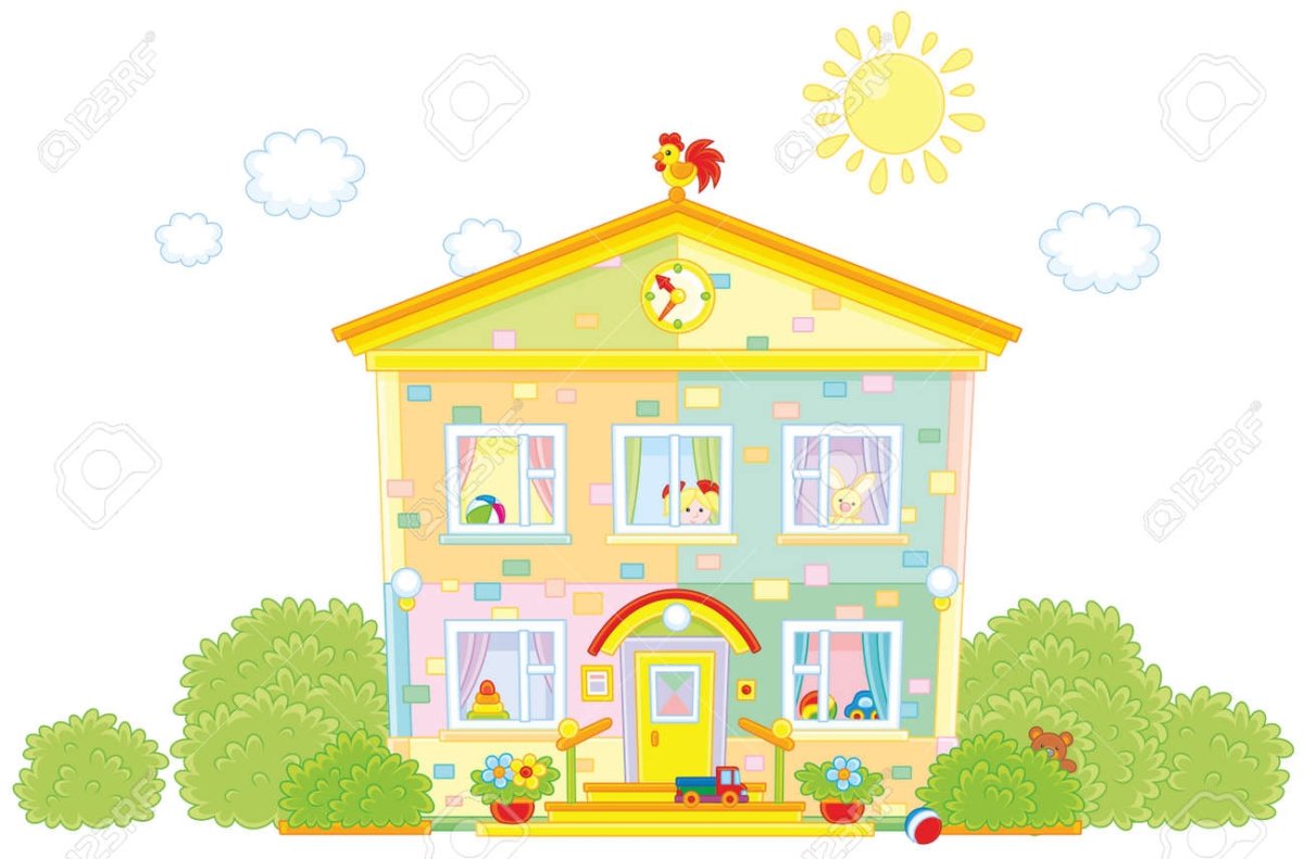 Мультяшное здание детского сада