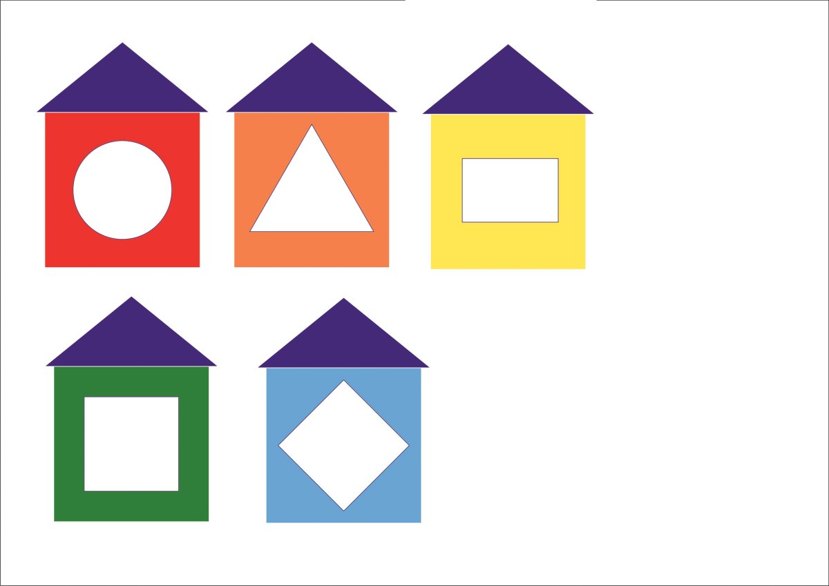 Домики с геометрическими фигурами