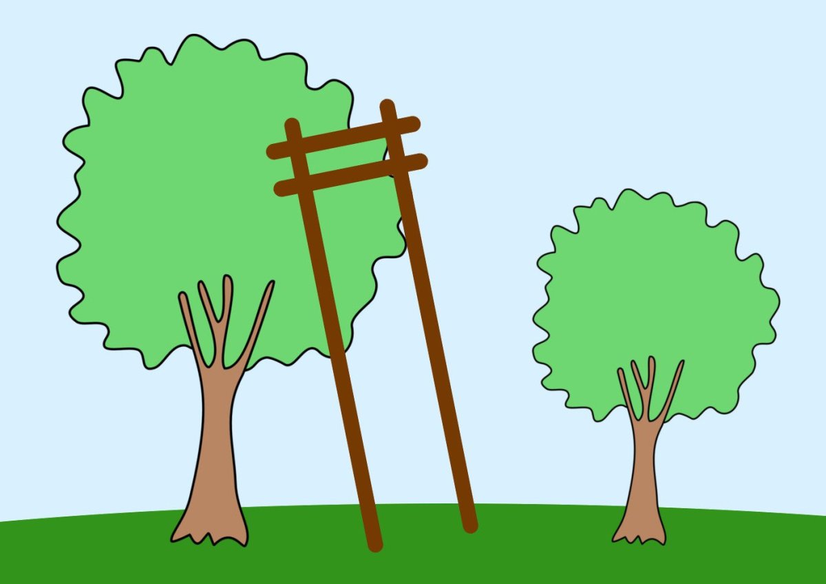 Большое и маленькое дерево