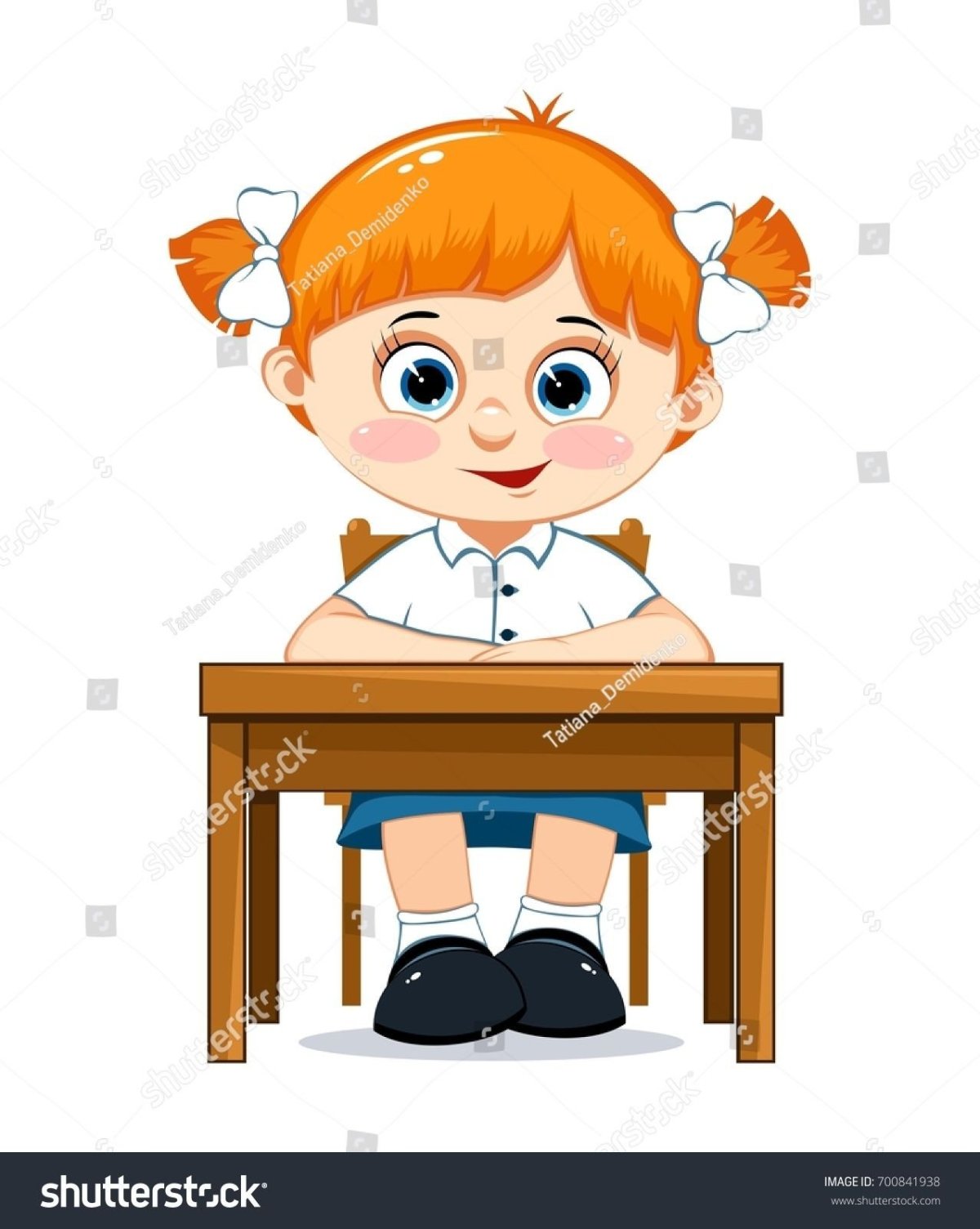 Ученики за партой мультяшные