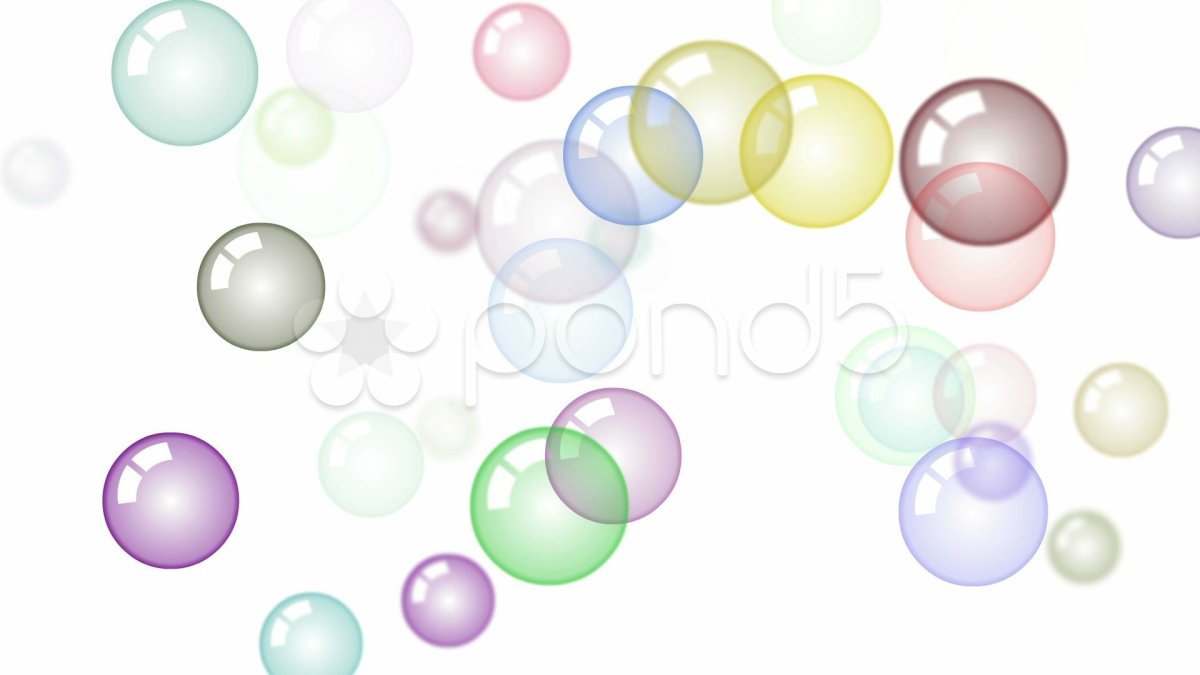 Разноцветные пузырьки без фона