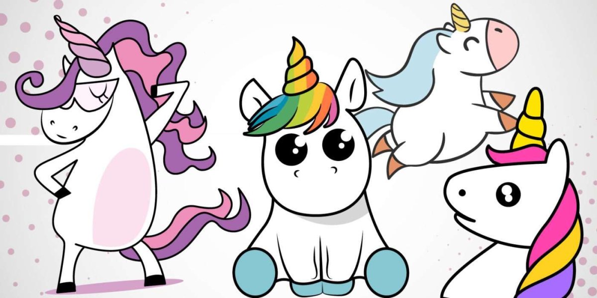 Красивые Единороги мультяшные