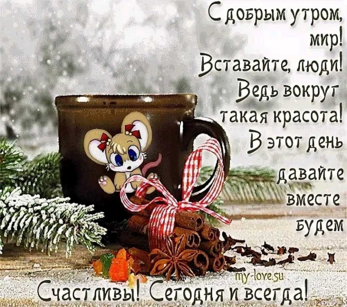 Доброе утро зимнее прикольное