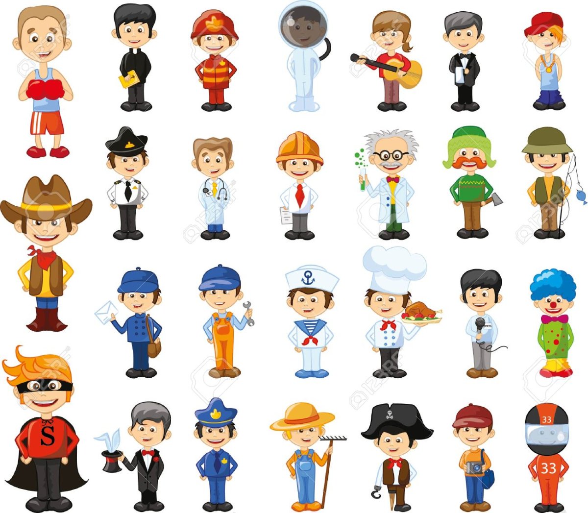 Стилизованные изображения профессий