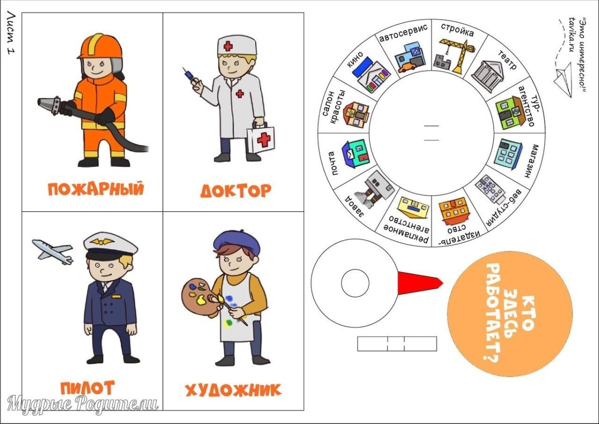Профессии из мультиков