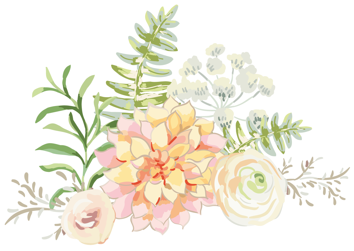 Цветы 2д на белом фоне