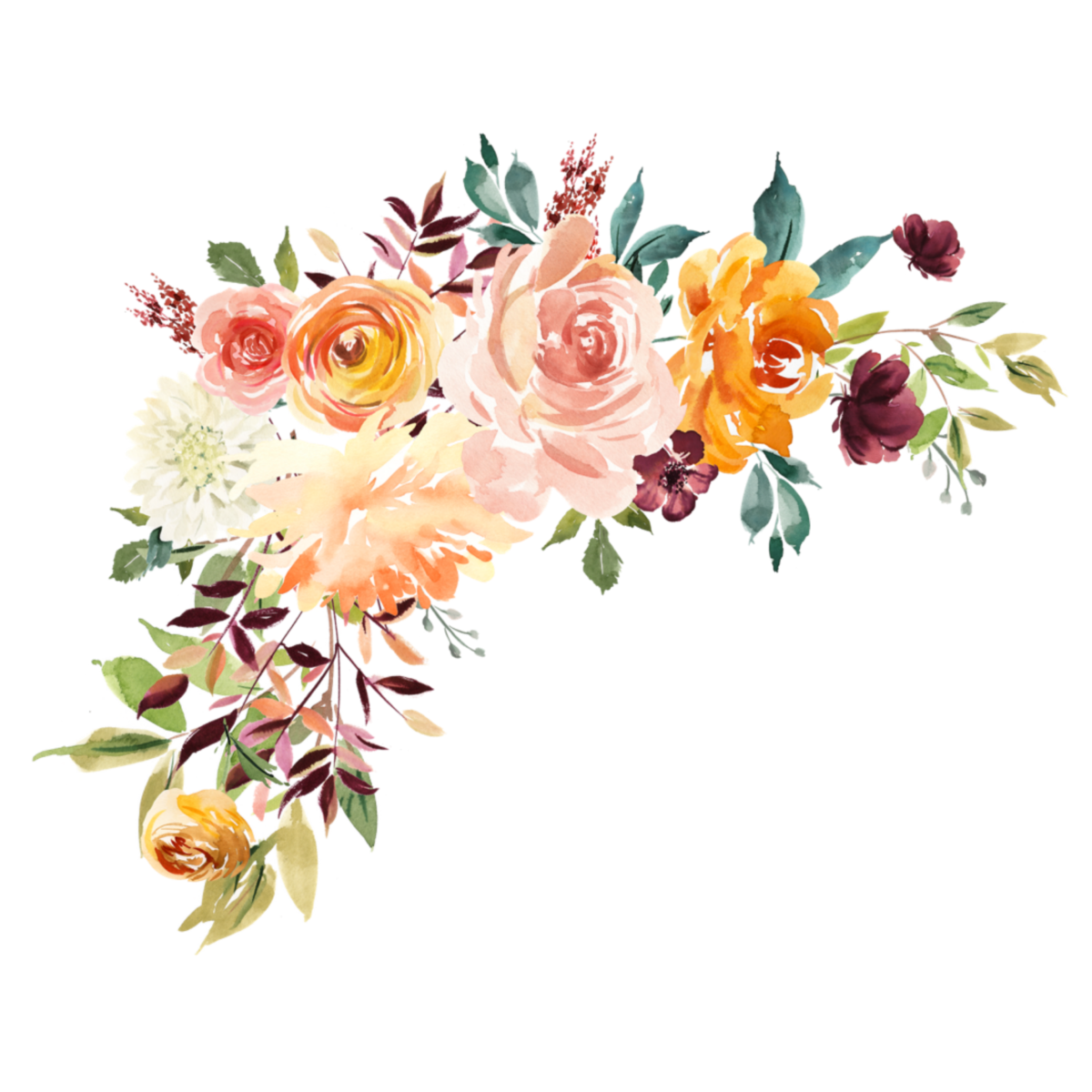 Акварельные цветы