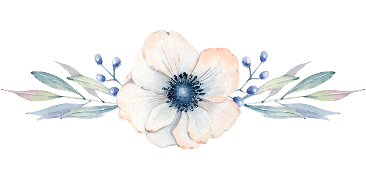 Акварельные цветы на белом фоне