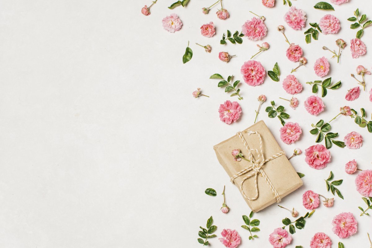 Стильный фон с цветами