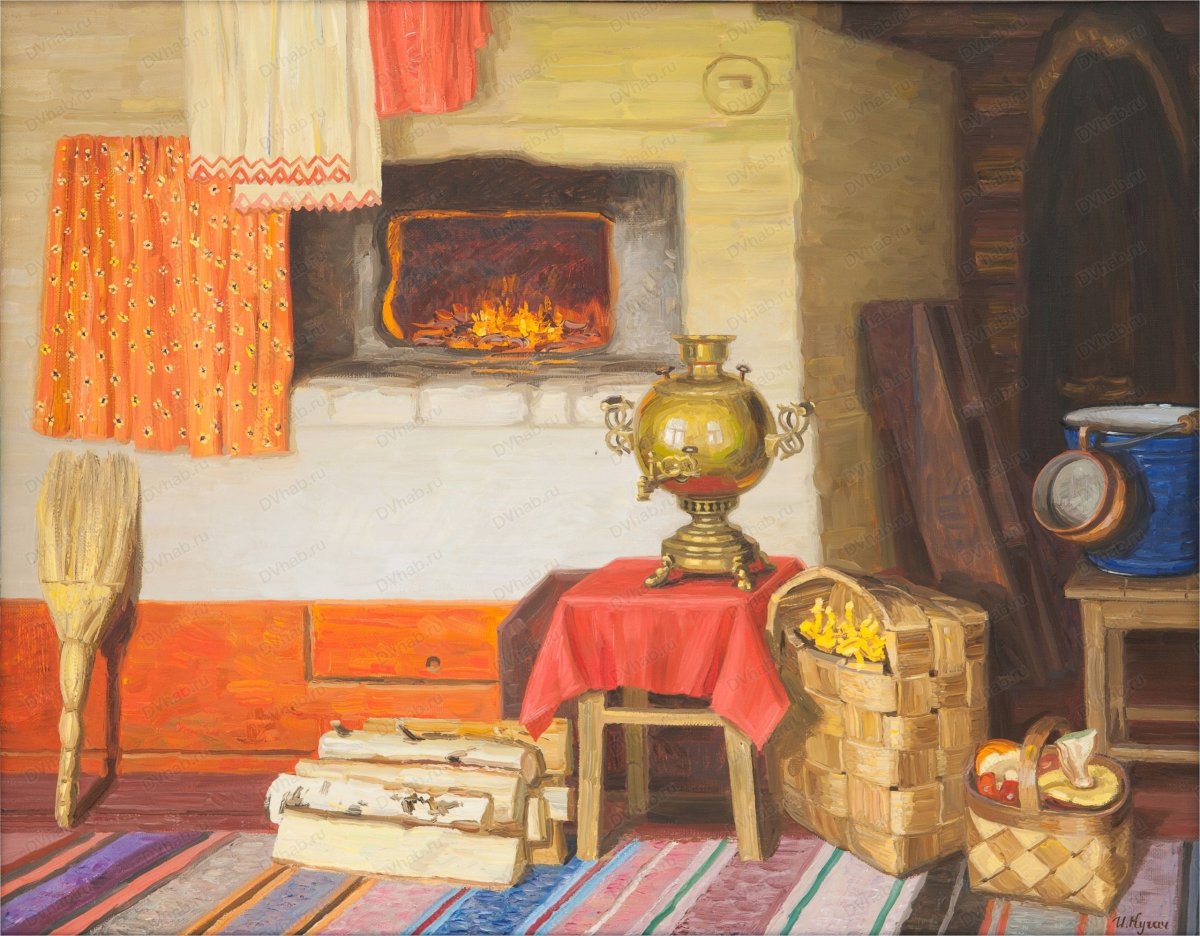 Дом Теремок сбоку вектор