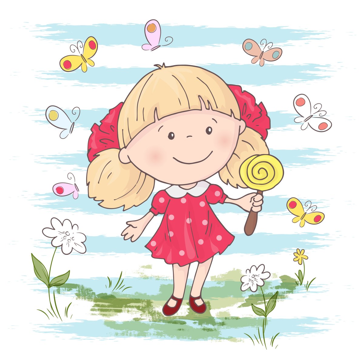 Иллюстратор детки вектор