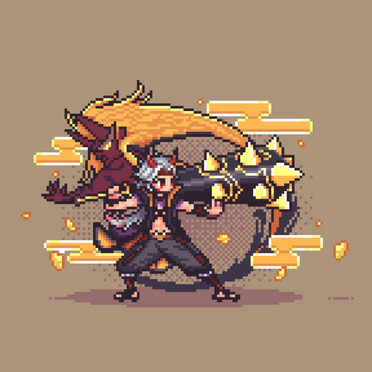 Пейзаж в стиле пиксель арт