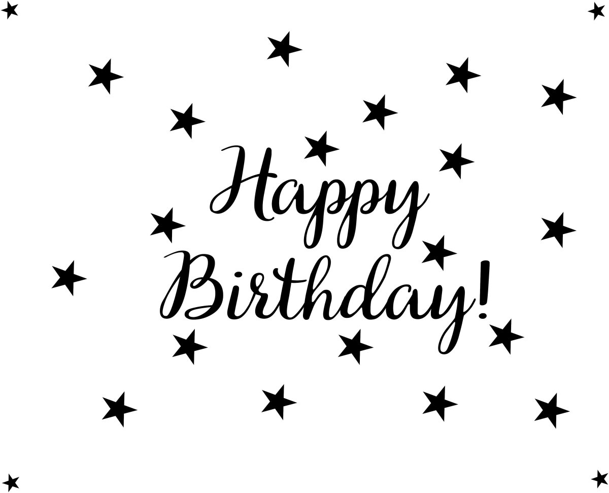 С днём рождения черно-белые