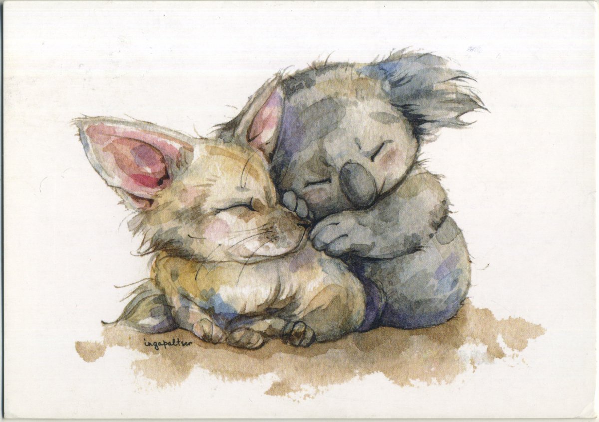 Милые иллюстрации акварелью