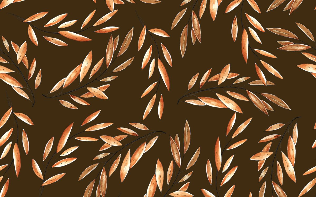 Обои с веточками и листочками