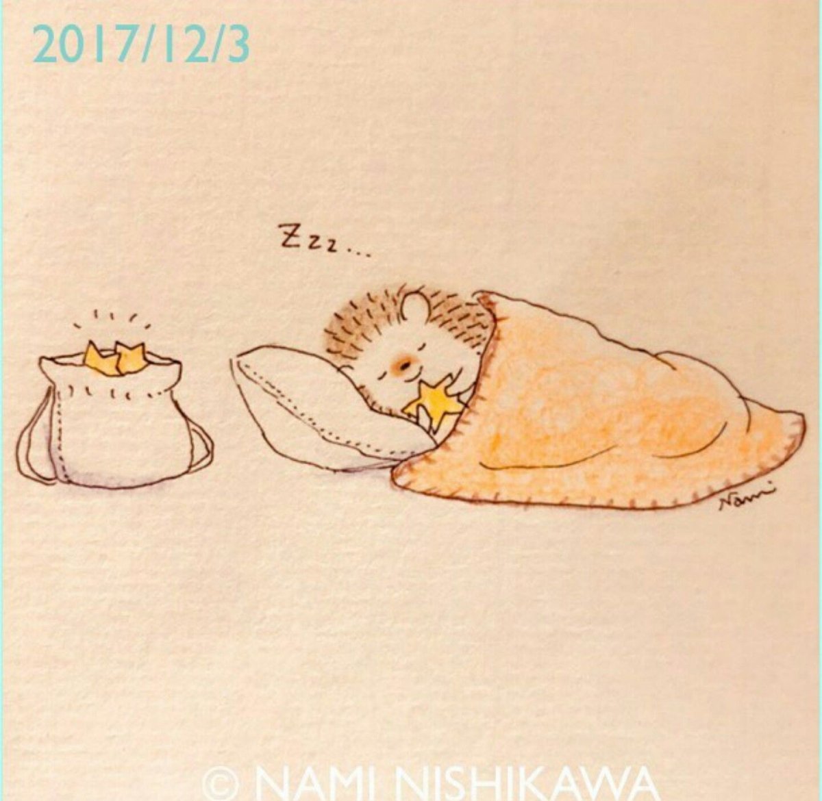 Ежик спит рисунок