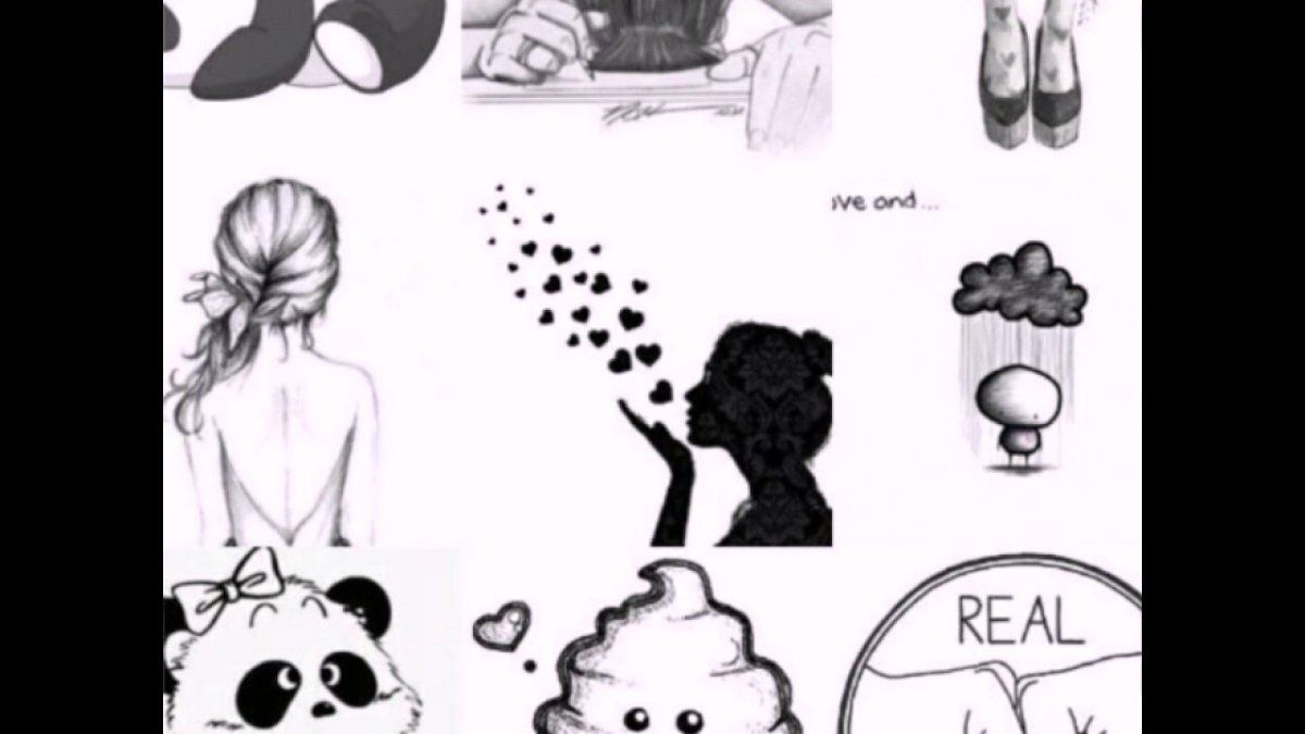 Наклейки черно белые маленькие