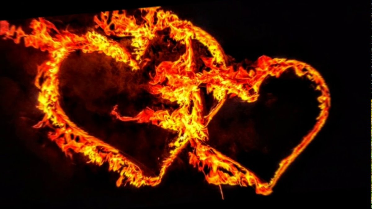 Огонь в форме сердца
