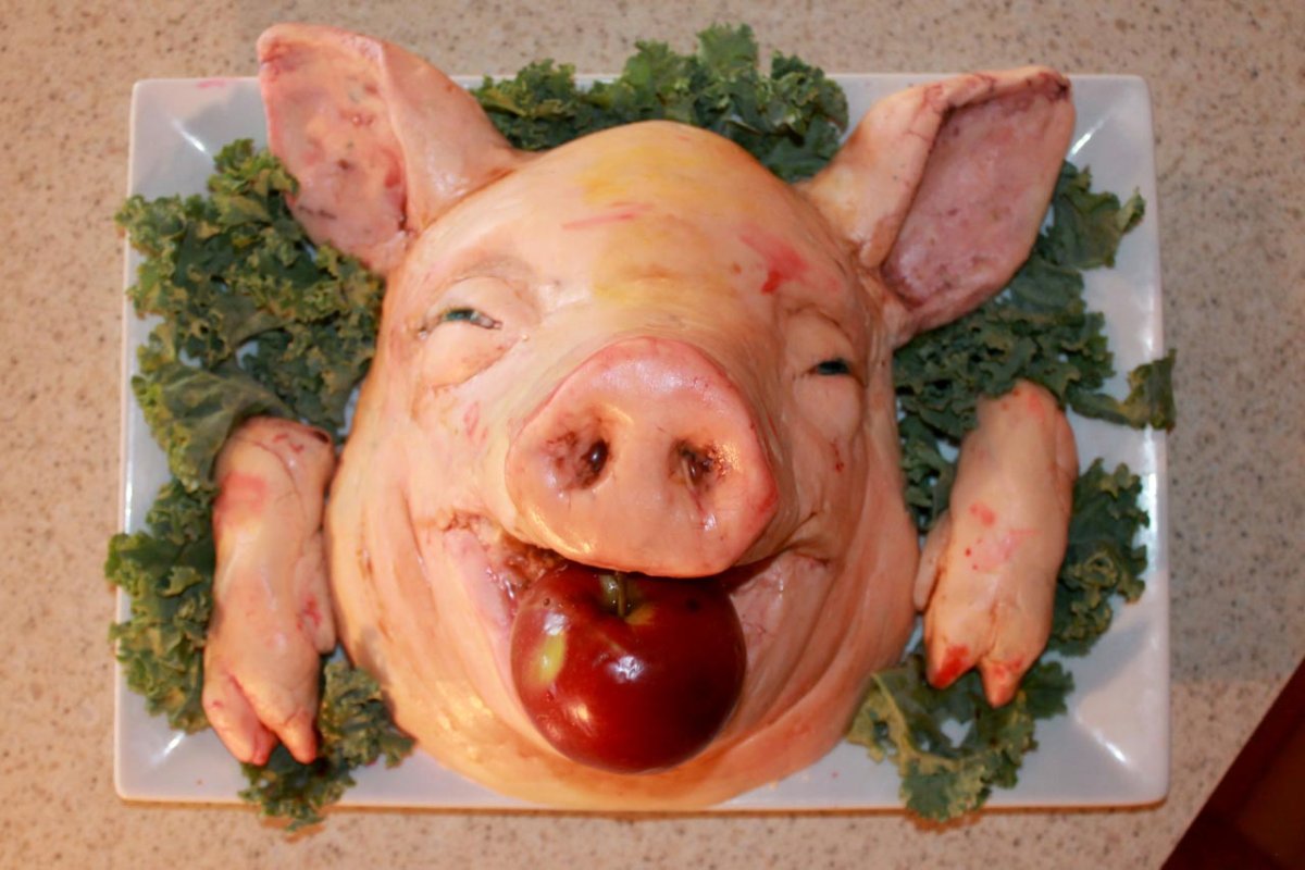 Лицо свиньи