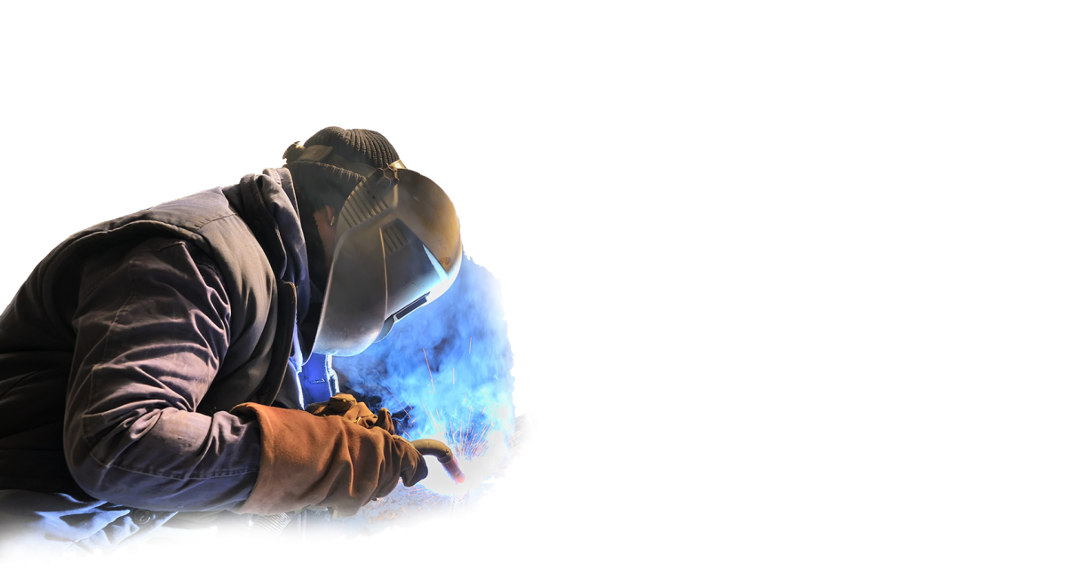 Сварочные работы на белом фоне