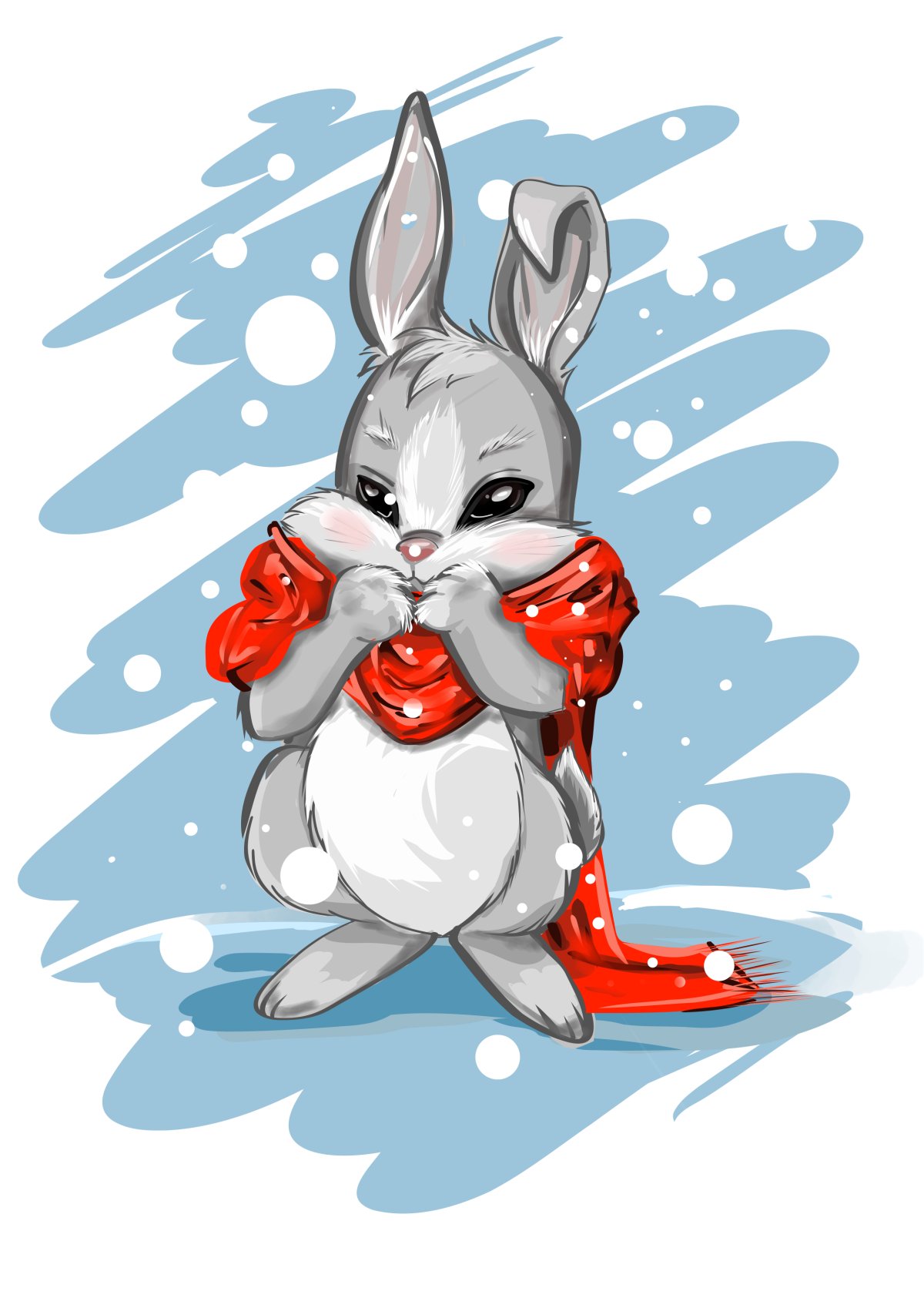 Заяц Беляк с зайчатами