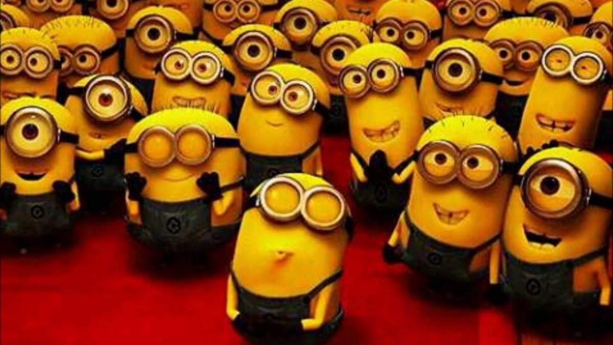 Открытка с днём рождения Миньоны