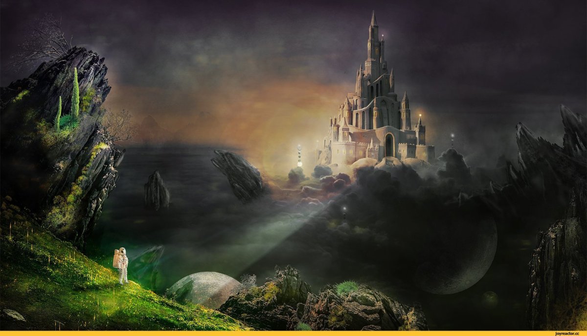 Фэнтези пейзажи замки
