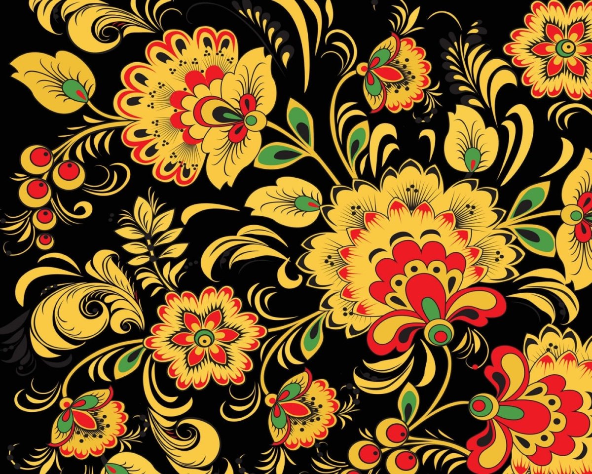 Хохломская роспись фоновая роспись