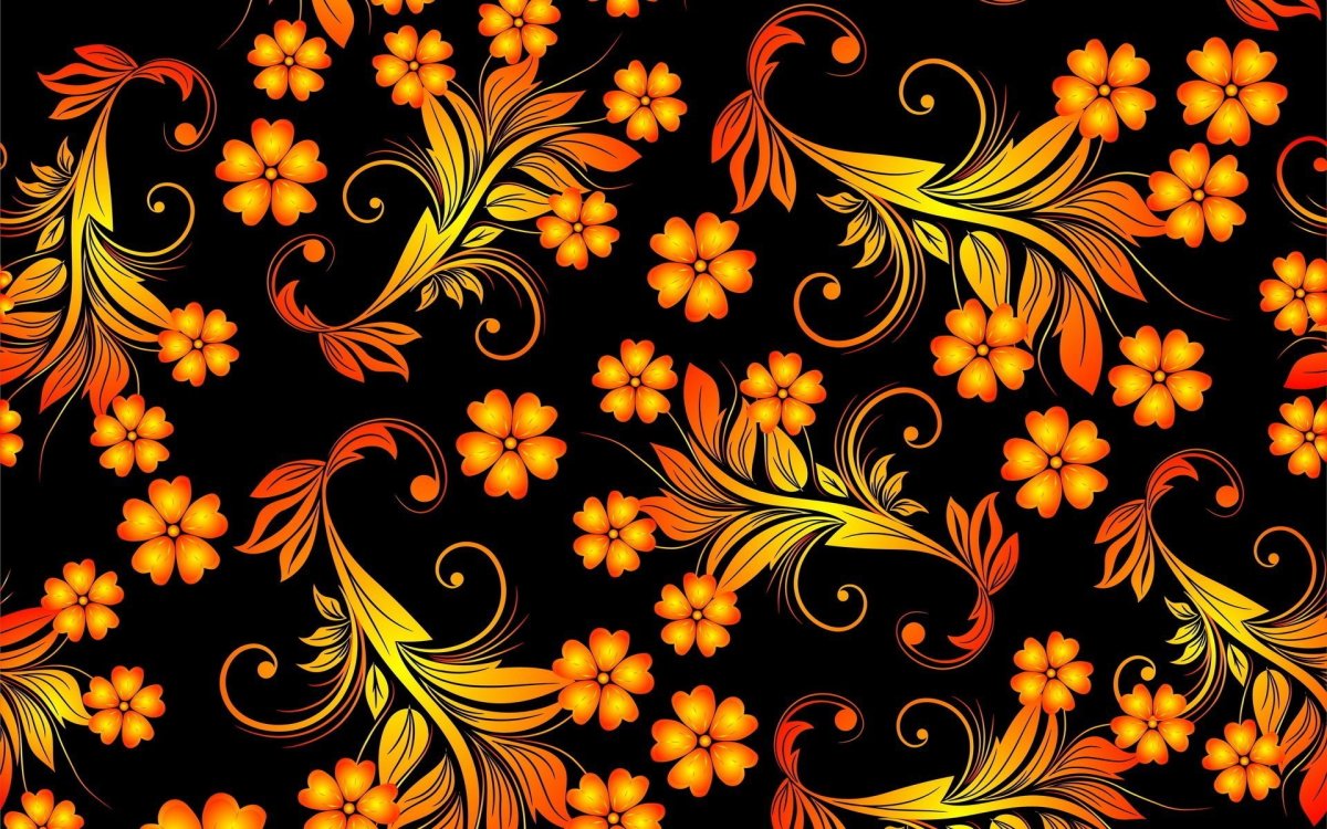 Хохломская роспись паттерн