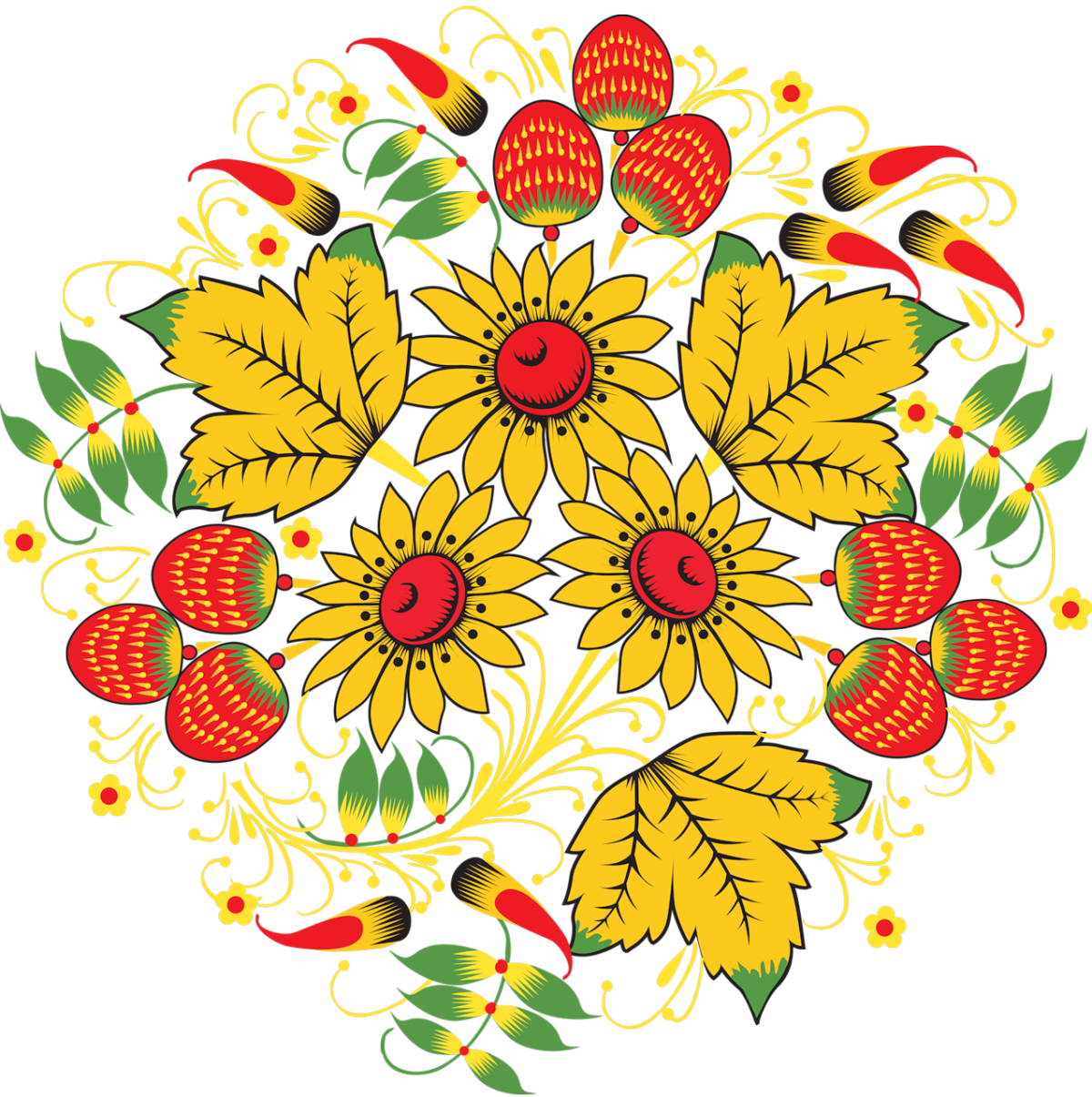 Хохломские узоры