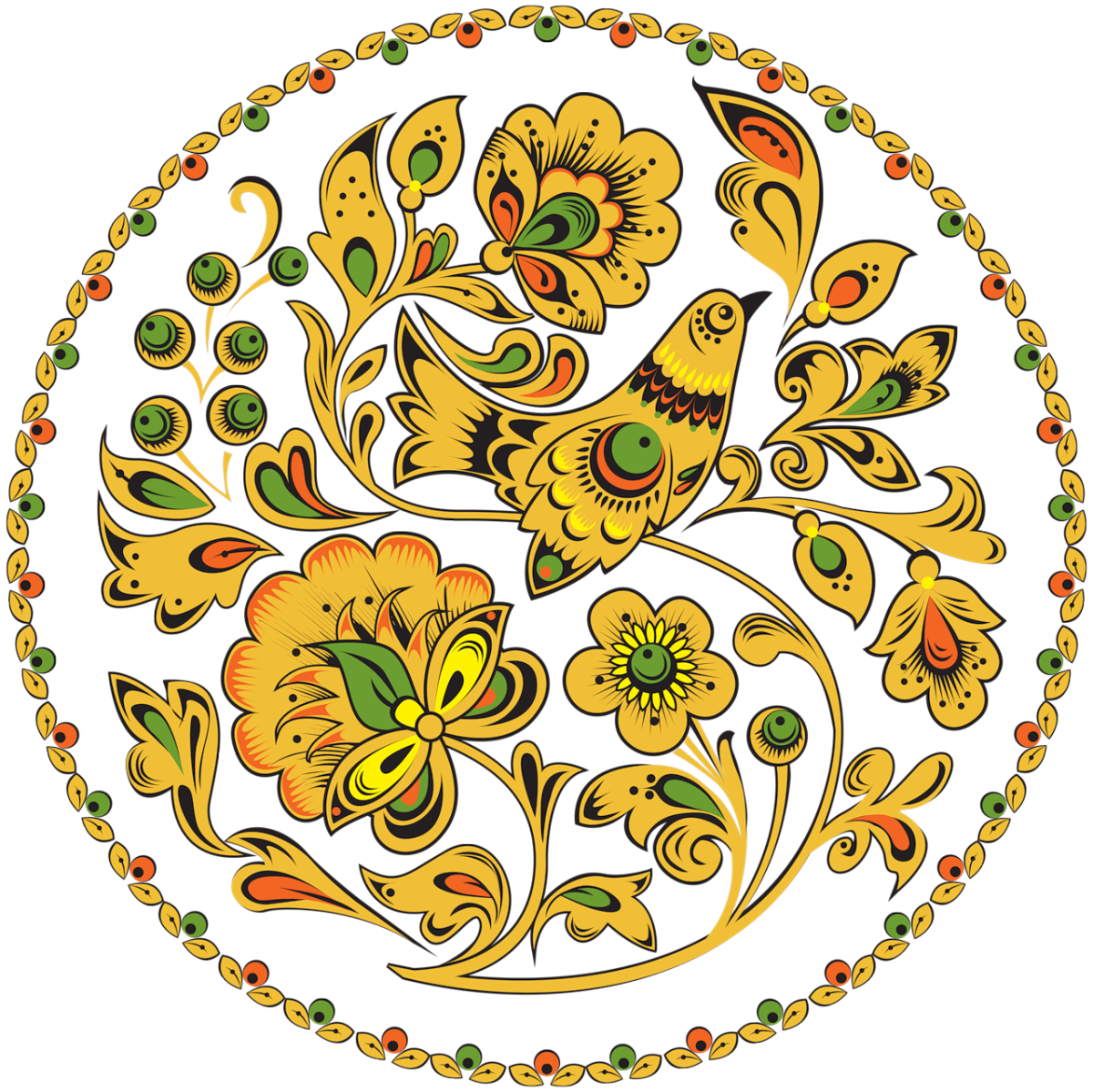 Русские народные росписи Хохломская