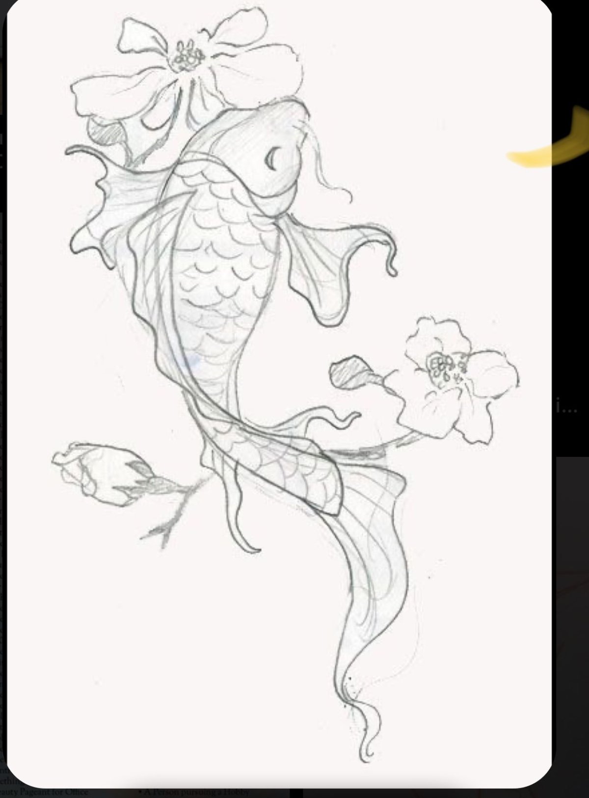 Рыба для срисовки с узорами