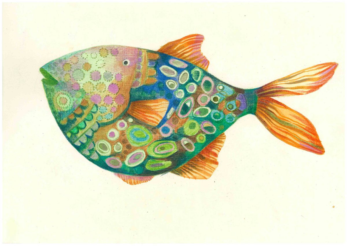 Декоративное рисование рыбки