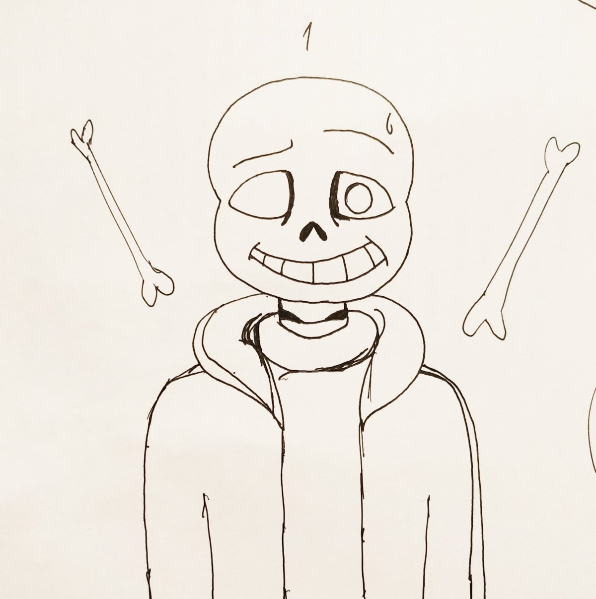 Раскраска Санса Фриск и папируса