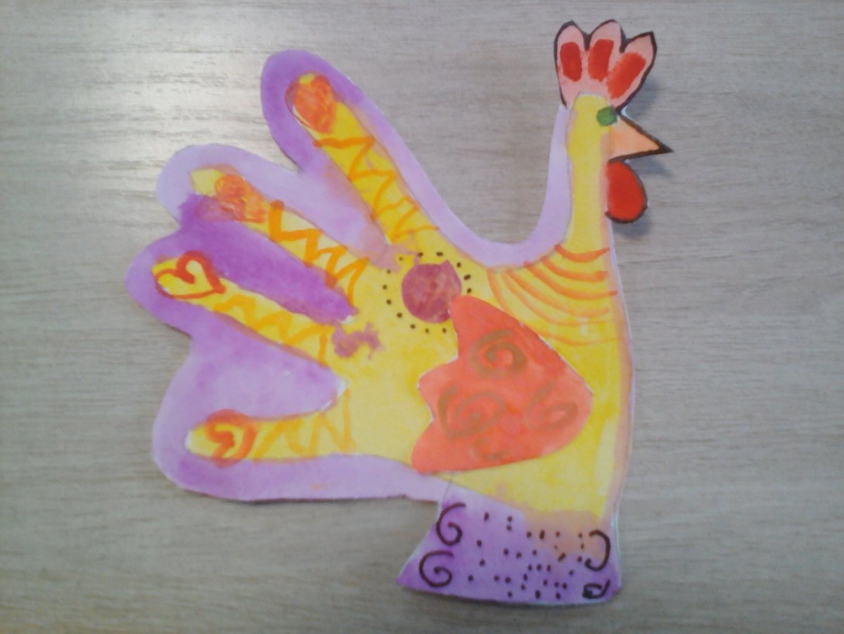 Дымковский индюк пластилинография