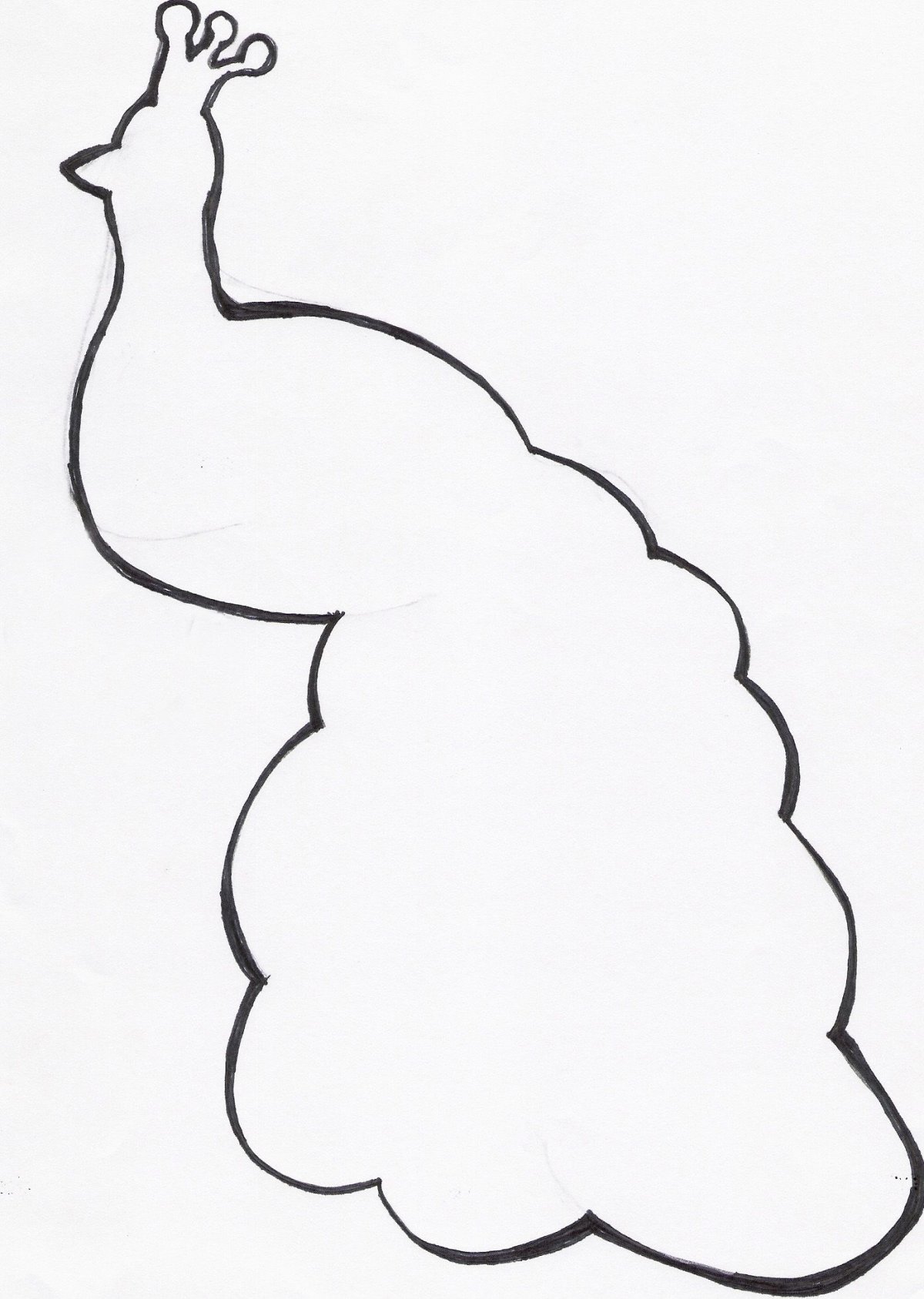 Трафарет павлина для вырезания