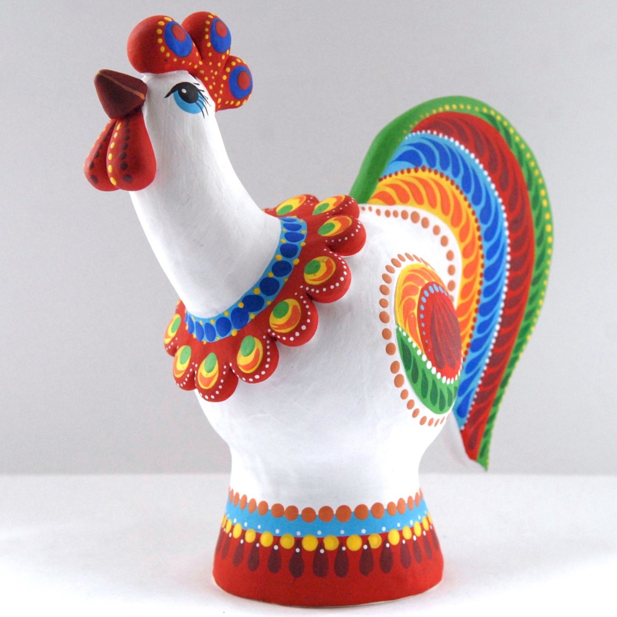 Каргопольская глиняная игрушка петушок