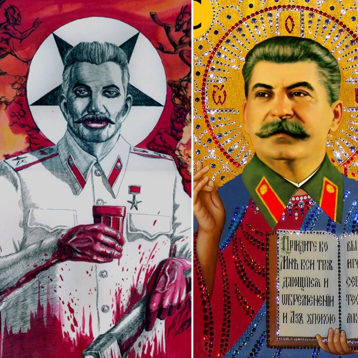 Смешные плакаты со Сталиным