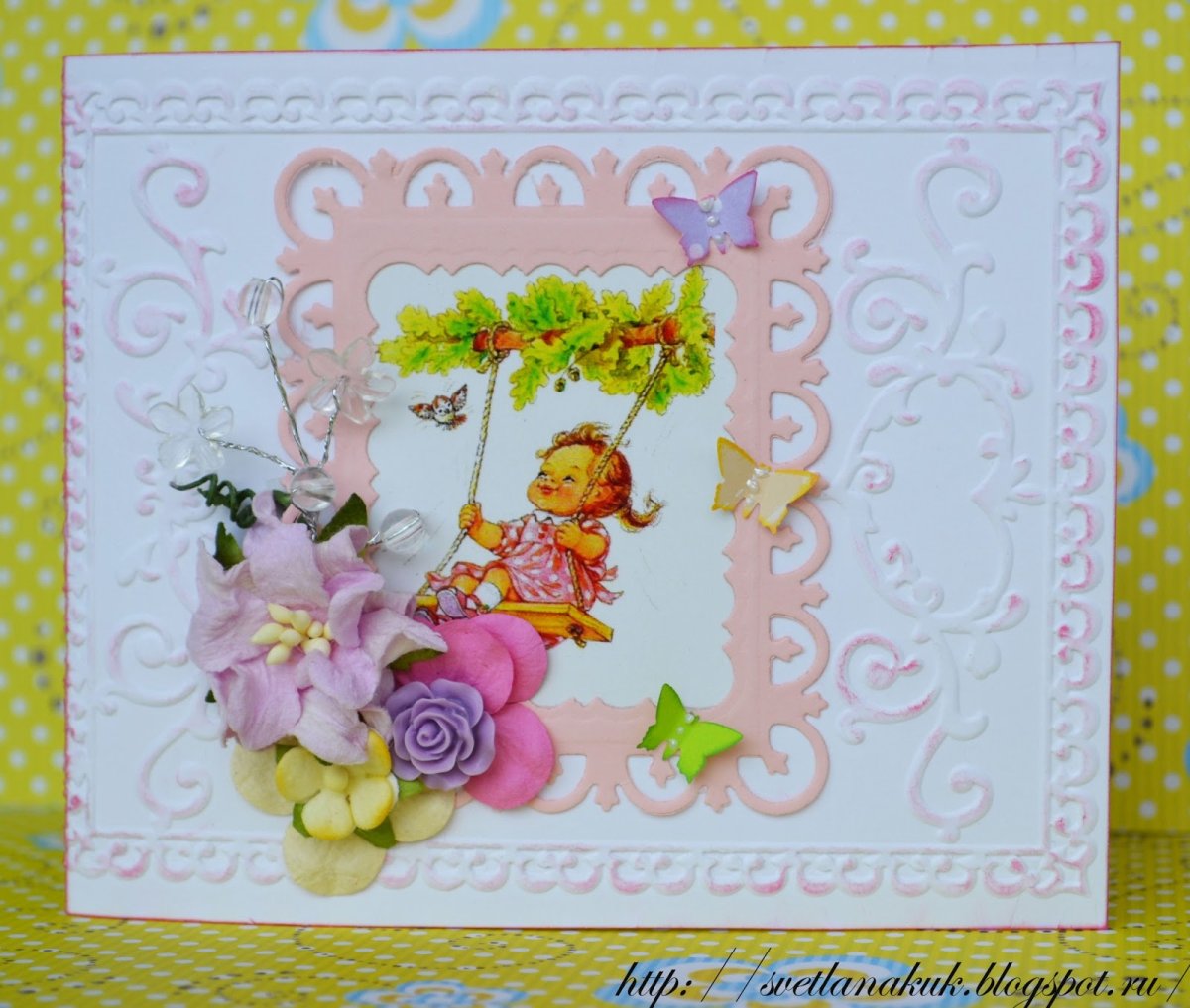 Открытка для девочки своими руками на 3 годика