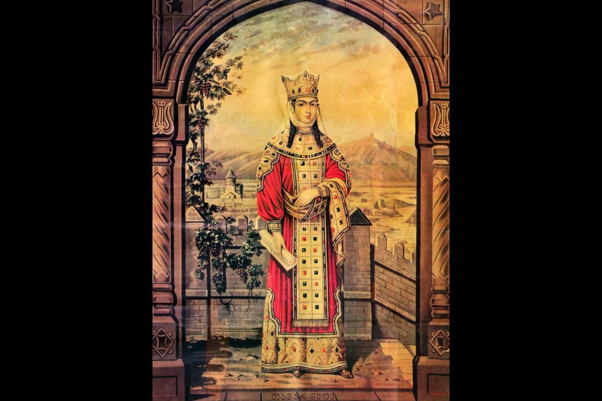 Шота Руставели и царица Тамара